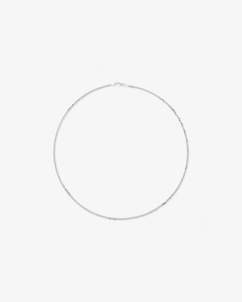 Collier chaîne gourmette fine 55 cm (22") largeur 2,5-3 mm en argent sterling