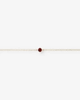 19cm (7.5") Bracelet with Garnet in 10kt Yellow Gold