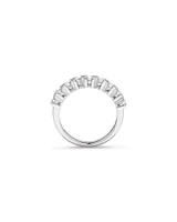 Round Cubic Zirconia Half Eternity Band in 10kt Yellow Gold