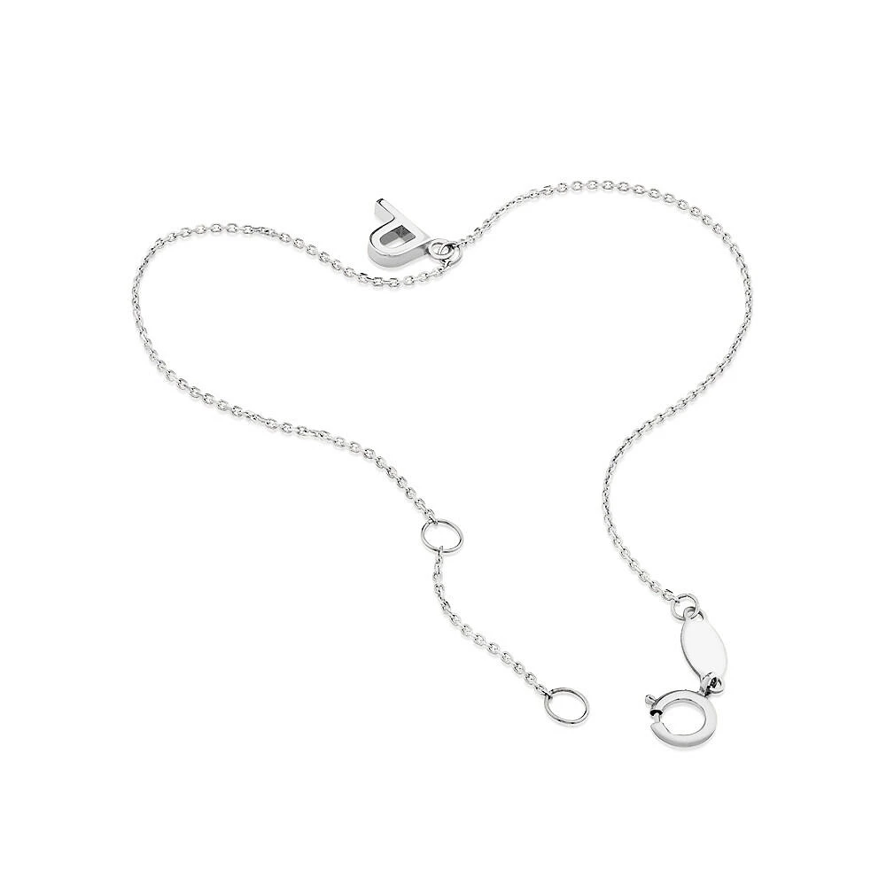Bracelet à initiale « D » en argent