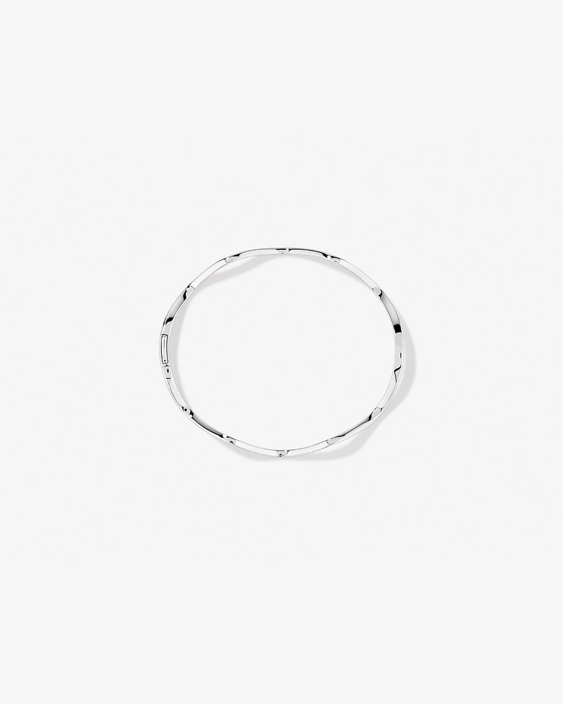 Wave Bangle in Sterling Silver