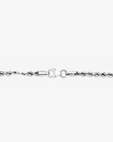 45cm (18")  2.5mm Rope Chain in 10kt White Gold