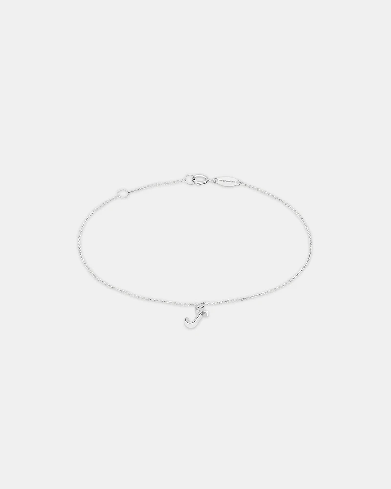 Bracelet à initiale « D » en argent