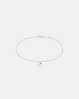 19cm (7.5") N Initial Bracelet in Sterling Silver