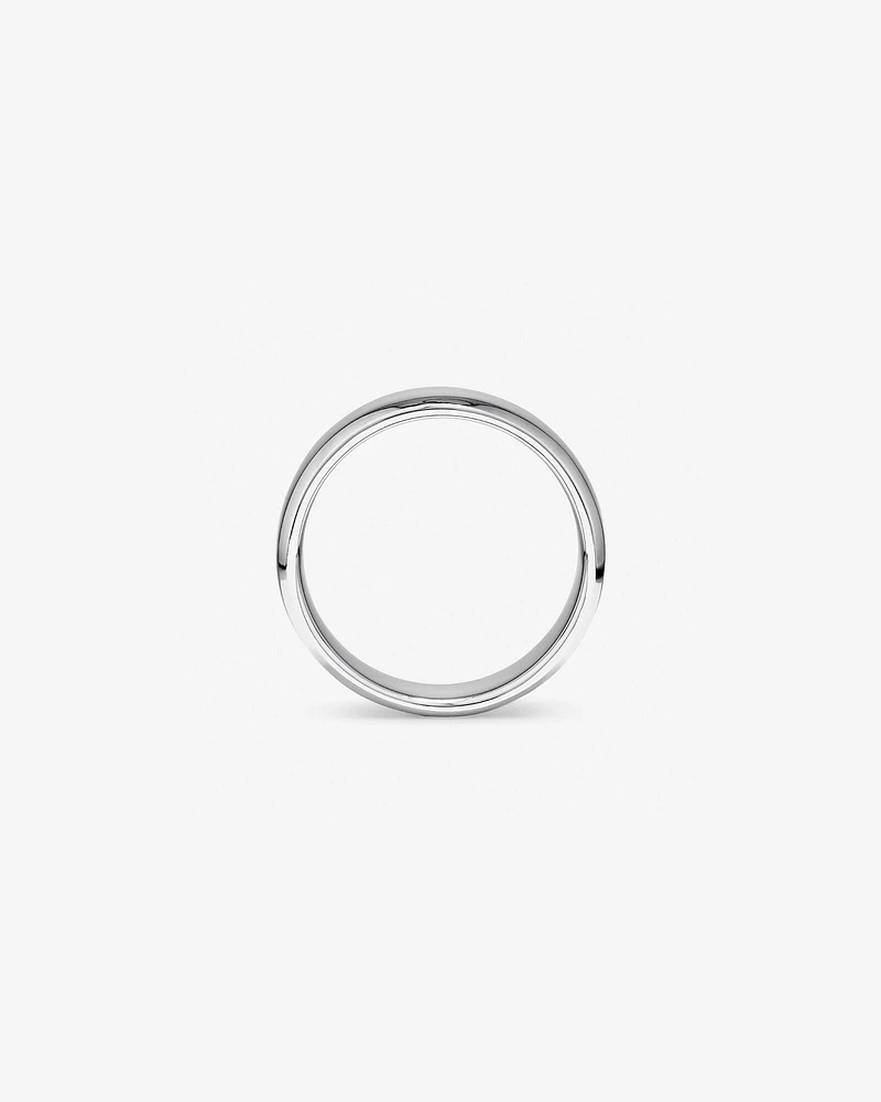 7mm Flat Bevelled Wedding Band in Sterling Silver