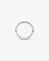 7mm Flat Bevelled Wedding Band in Sterling Silver