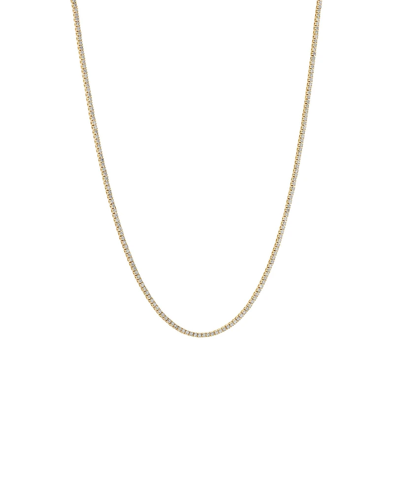 4.00 Carat TW Tennis Necklace in 18kt Yellow Gold