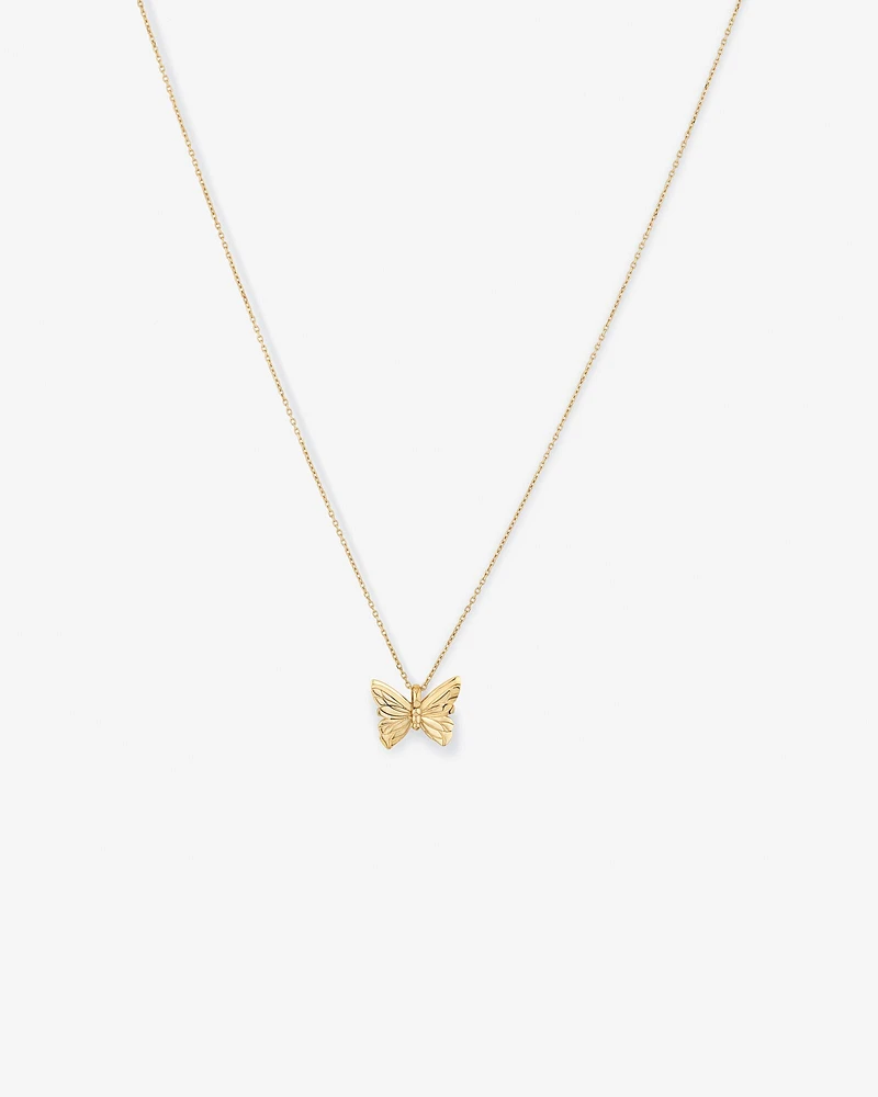 Butterfly Necklace in 10kt Yellow Gold