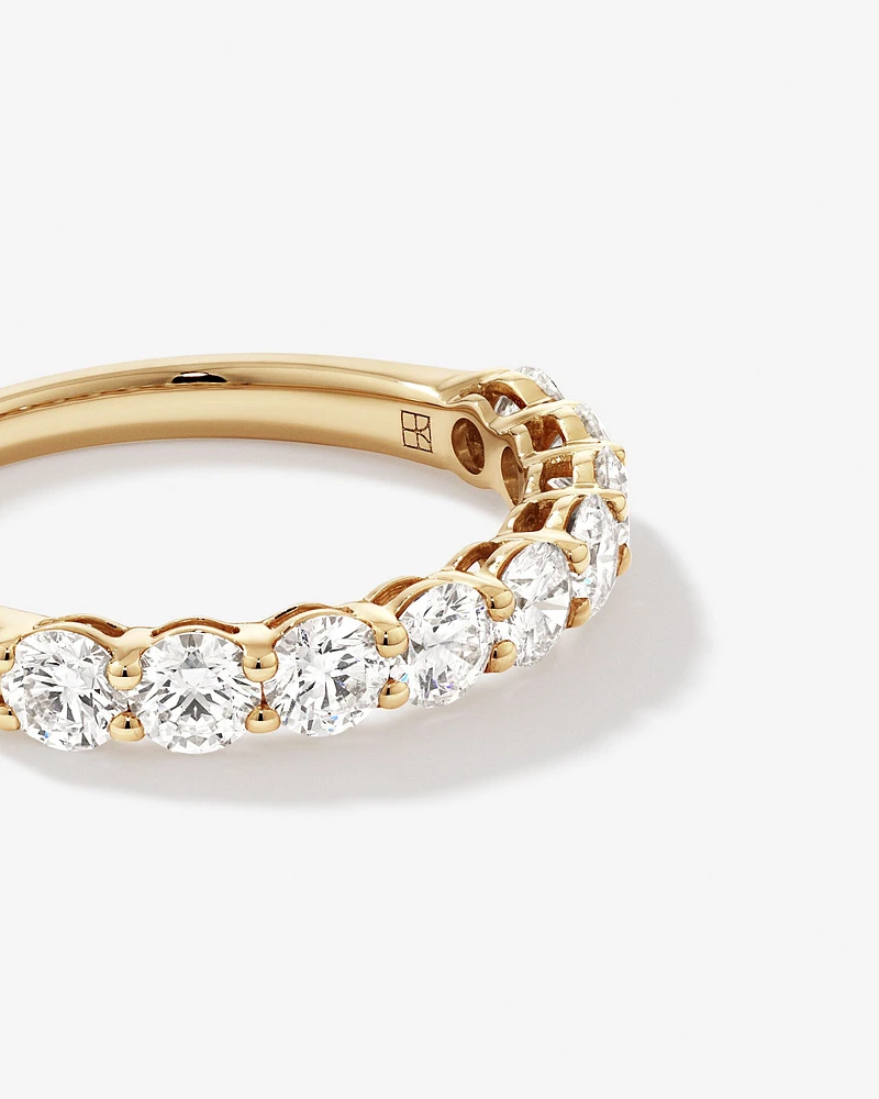 1.30 Carat TW Round Brilliant Laboratory-Grown Diamond Wedding Ring in 14kt Gold