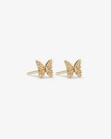 Butterfly Stud Earrings in 10kt Yellow Gold
