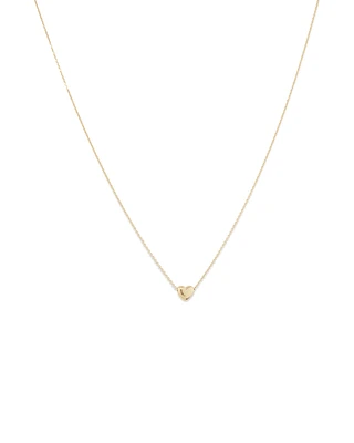 Heart Slider Necklace in 10kt Yellow Gold