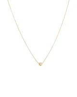 Heart Slider Necklace in 10kt Yellow Gold