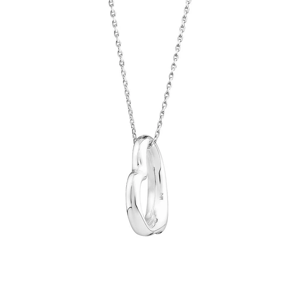 45cm (18") Open Heart Necklace in Sterling Silver