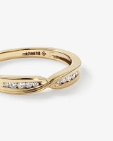 Wedding Ring with Diamonds in 14kt Yellow Gold