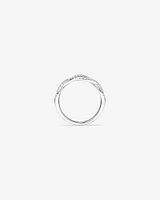 0.25 Carat TW Twist Diamond Wedding Ring in 14kt White Gold