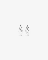 Lightning Bolt Stud Earrings in Sterling Silver