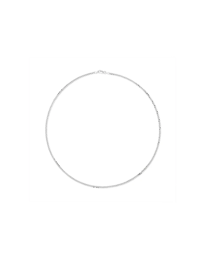 Collier chaîne gourmette fine 55 cm (22") largeur 2,5-3 mm en argent sterling