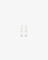 Huggie Earrings with Cultured Freshwater Pearls in 10kt Yellow Gold