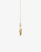 Pendentif Knots moyen en or jaune 10 K avec diamants totalisant 0,19 ct