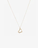 Heart Pendant with A Diamond in 10kt Yellow Gold