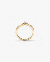 0.12 Carat TW Diamond Contoured Wedding band in 14kt Yellow Gold