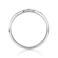 Men's 0.08 TW Carat Diamond Ring in Platinum with Brushed Center