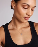 Collier Pendentif Nœud En Zircon Cubique En Argent Sterling