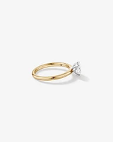 Carat TW Oval Laboratory-Grown Diamond Solitaire Engagement Ring in 14kt White Gold