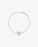 Cubic Zirconia Butterfly Bracelet in Sterling Silver