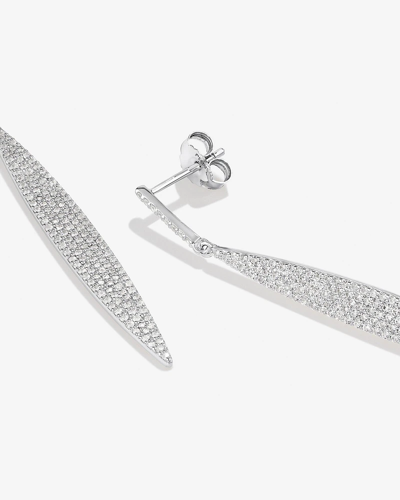 Earrings with Cubic Zirconia in Sterling Silver