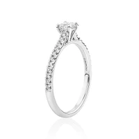 Engagement Ring with Carat TW Diamonds in 14kt White Gold