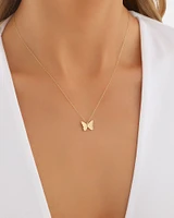 Butterfly Necklace in 10kt Yellow Gold