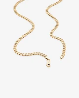 55cm (22") 4.5mm-5mm Width Solid Curb Chain in 10kt Yellow Gold