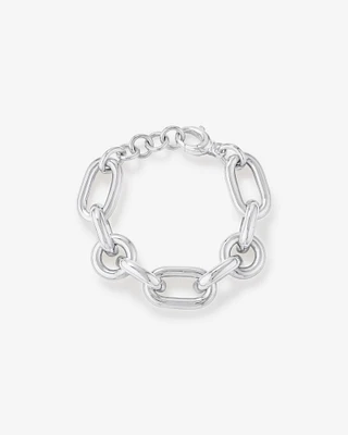 Bold Link Bracelet in Sterling Silver