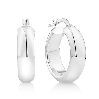 15mm Hoop Earrings in Sterling Silver