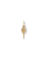 Diamond Accent Tennis Racquet Pendant in 10kt Yellow Gold