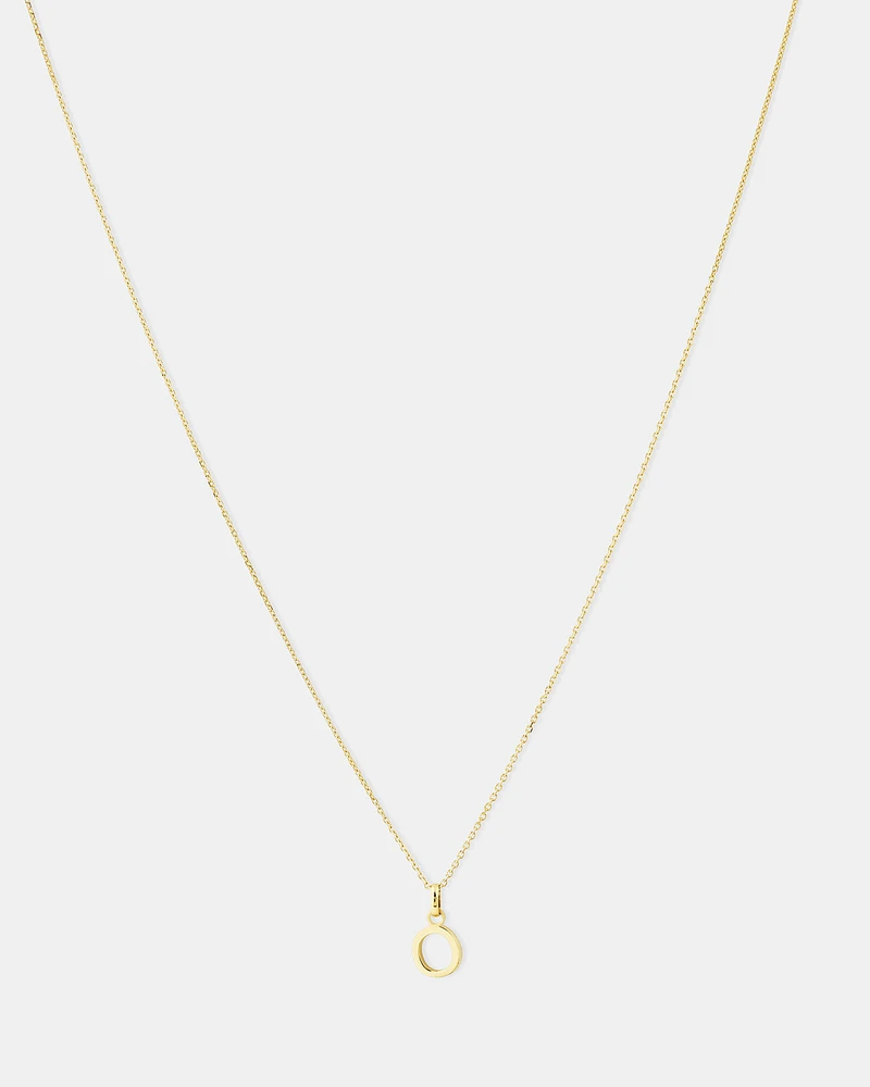 "H" Initial Pendant with Chain in 10kt Yellow Gold