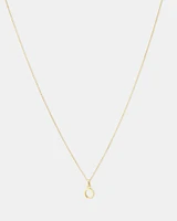 O Initial Pendant in 10kt Yellow Gold