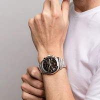 Men's Chronograph Watch in Black Tone Stainless Steel