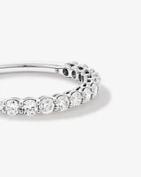 0.60 Carat TW Claw Set Round Brilliant Laboratory-Grown Diamond Wedding Ring in 14kt White Gold