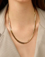 55cm (22") 6mm-6.5mm Width Curb Chain in 10kt Yellow Gold