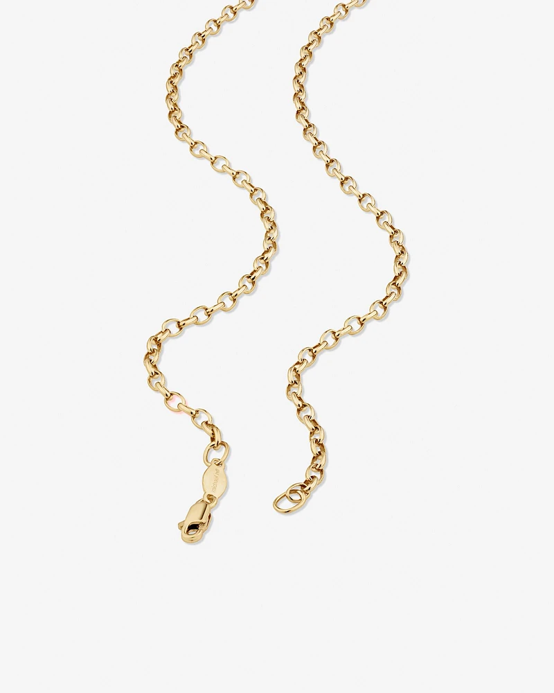 55cm (22") Oval Belcher Chain in 10kt Yellow Gold