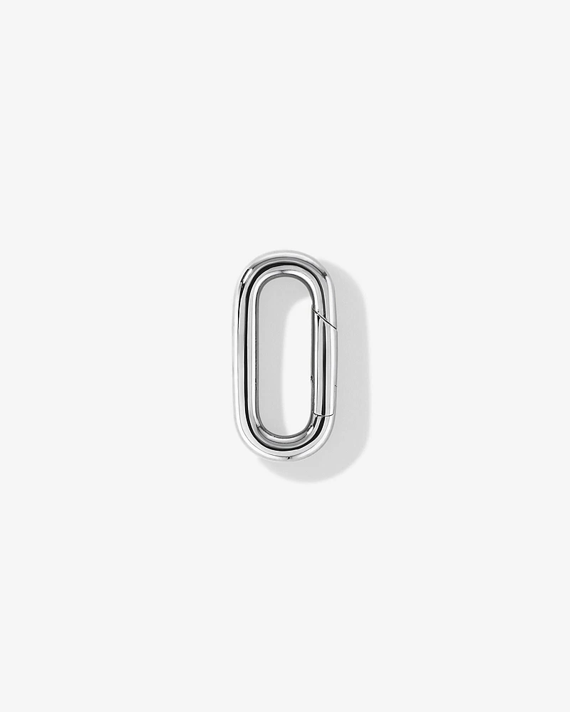 Polished Paperclip Pendant Connector in Sterling Silver