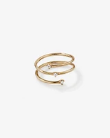 Diamond Accent Wrap Around Ring in 10kt Yellow Gold