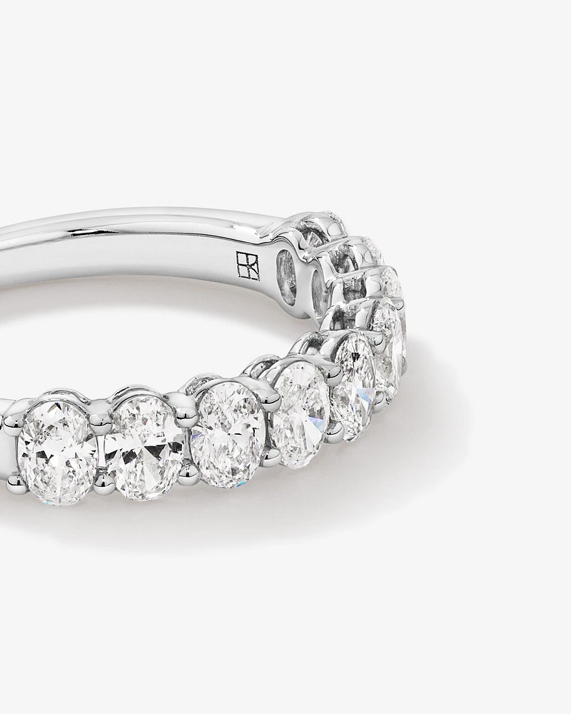 1.17 Carat TW Oval Laboratory-Grown Diamond Wedding Ring in 14kt White Gold