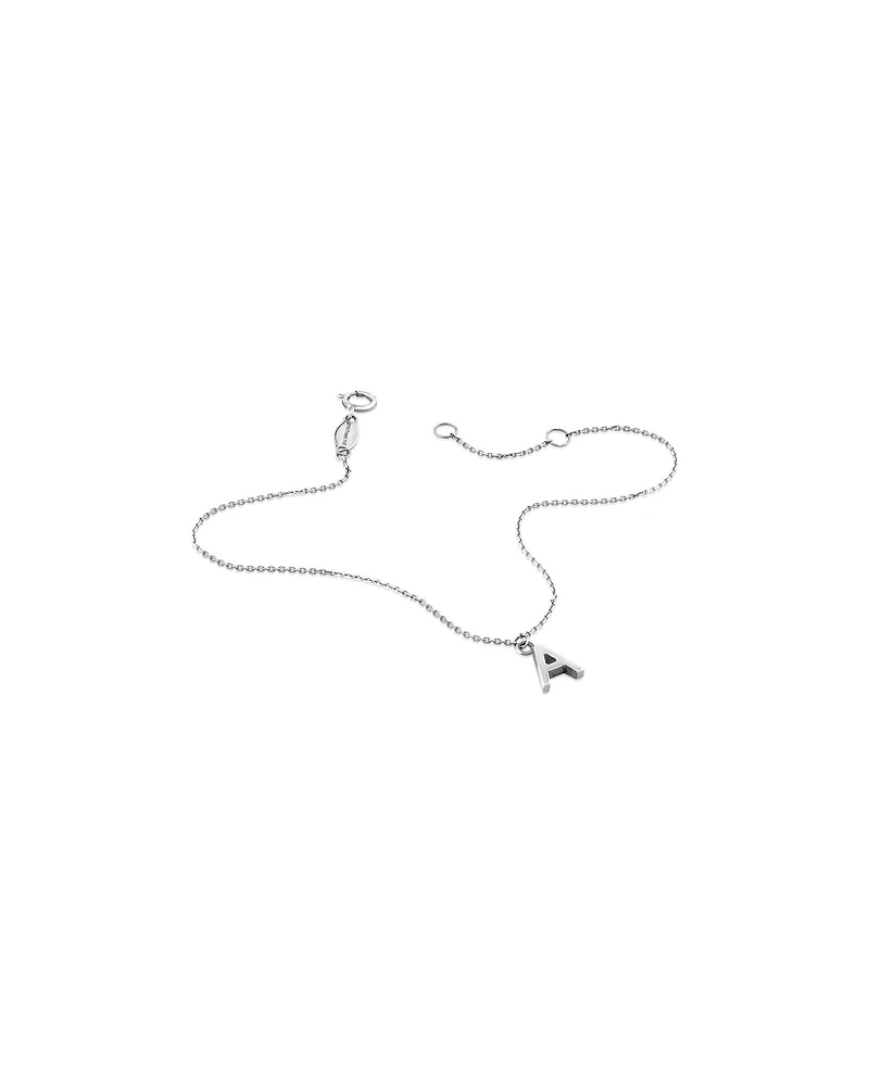 Bracelet à initiale « D » en argent