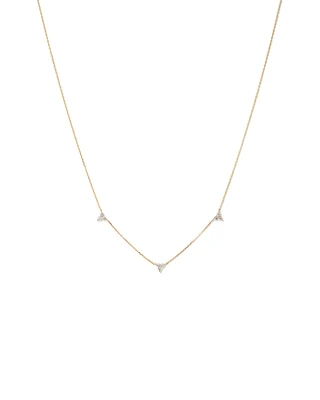 Station Necklace With 0.25 Carat TW Diamonds in 10kt Yellow Gold