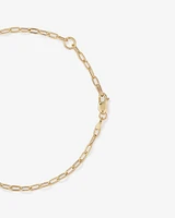 19cm (7.5") 2mm Hollow Paperclip Bracelet in 10kt Yellow Gold