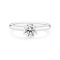 Certified Solitaire Engagement Ring with a 1 Carat TW Diamond in 18kt White Gold