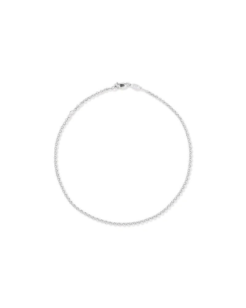 26cm (10.2") 1mm Width Belcher Chain Anklet in Sterling Silver